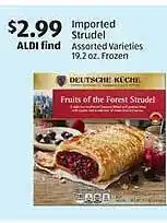 Aldi Aldi find imported strudel offer