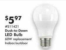 Valu Home Centers Dusk-to-dawn led bulb offer