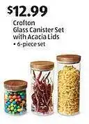 Aldi Crofton glass canister set with acacia lids offer