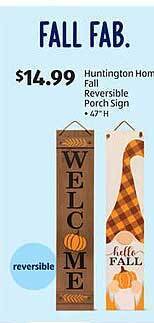 Aldi Huntington home fall reversible porch sign offer