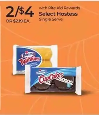 Rite Aid With rite aid rewards select hostess single serve offer