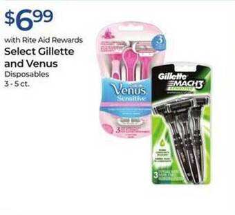 Rite Aid Select gillette and venus offer