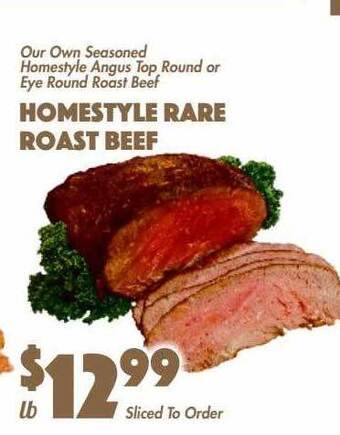 The Food Emporium Homestyle rare roast beef offer