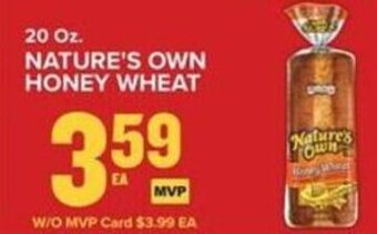 Food Lion Nature's Own Honey Wheat offer
