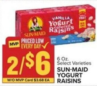 Food Lion Sun-Maid Yogurt Raisins offer