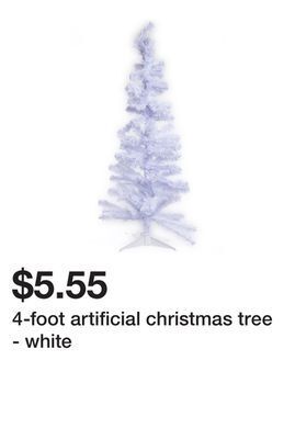 Five Below 4-foot artificial christmas tree - white offer