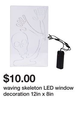Five Below Waving skeleton led window decoration 12in x 8in offer