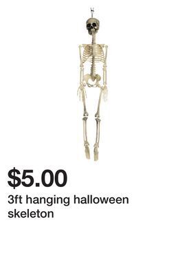 Five Below 3ft hanging halloween skeleton offer