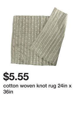 Five Below Cotton woven knot rug 24in x 36in offer