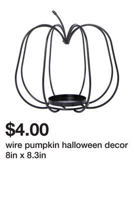Five Below Wire pumpkin halloween decor 8in x 8.3in offer