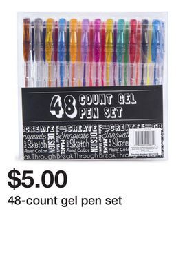 Five Below 48-count gel pen set offer