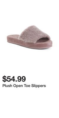 TJ Maxx Plush open toe slippers offer