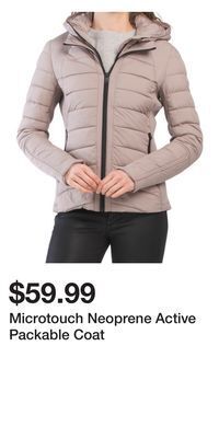 TJ Maxx Microtouch neoprene active packable coat offer