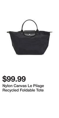 TJ Maxx Nylon canvas le pilage recycled foldable tote offer