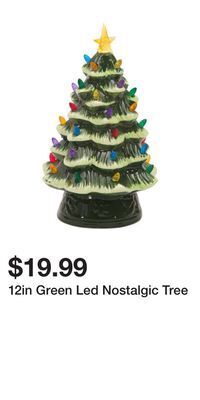 TJ Maxx 12in green led nostalgic tree offer