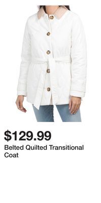TJ Maxx Belted quilted transitional coat offer