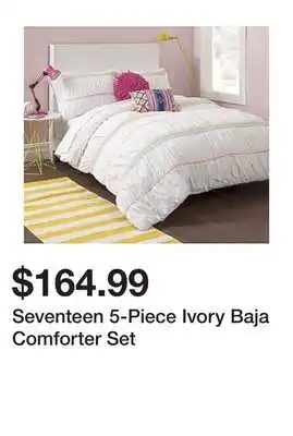 Kmart Seventeen 5-piece ivory baja comforter set offer