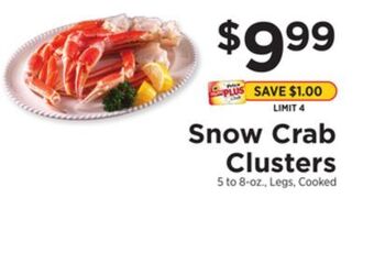ShopRite Snow crab clusters offer
