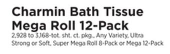 ShopRite Charmin bath tissue mega roll 12-pack offer
