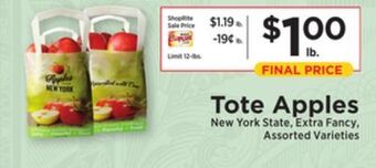 ShopRite Tote apples offer