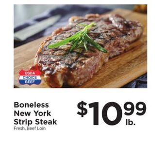 ShopRite Boneless new york strip steak offer