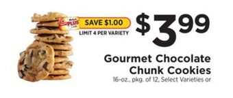 ShopRite Gourmet chocolate chunk cookies offer