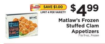 ShopRite Frozen stuffed clam appetizers offer