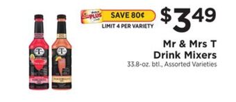 ShopRite Drink mixers offer