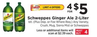 ShopRite Ginger ale 2-liter offer