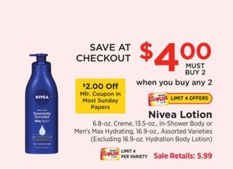ShopRite Lotion offer