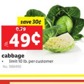 Lidl Cabbage offer