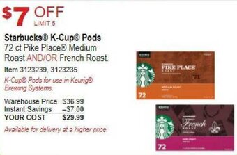 Starbucks K-Cup Pods