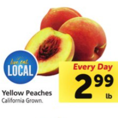 Safeway Yellow peaches offer