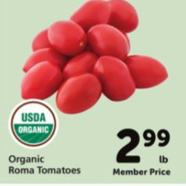 Safeway Roma tomatoes offer