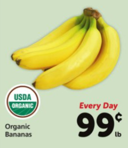 Safeway Organic bananas offer