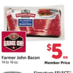 Safeway Farmer john bacon offer