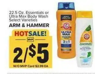 Food Lion Ultra max body wash select varieties arm & hammer offer