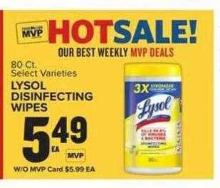 Food Lion Lysol disinfecting wipes offer