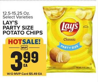 Food Lion Lay's party size potato chips offer