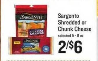 Lowes Foods Sargento shredded or chunk cheese offer