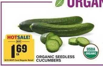 Food Lion Organic seedless cucumbers offer