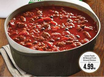Lowes Foods Lowes foods all natural fresh ground chicken offer