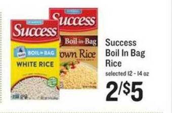 Lowes Foods Success boil in bag rice offer