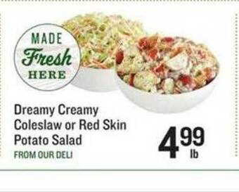 Lowes Foods Dreamy creamy coleslaw or red skin potato salad offer