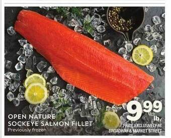 Albertsons Open nature sockeye salmon fillet offer