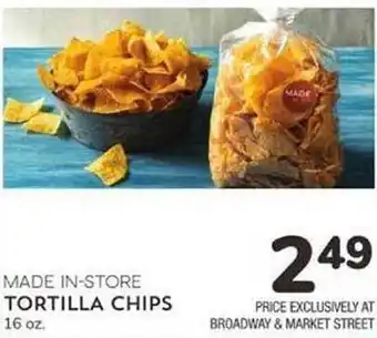 Albertsons Made in-store tortilla chips offer