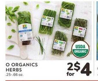 Albertsons O organics herbs offer