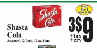 Baja Ranch Shasta cola offer