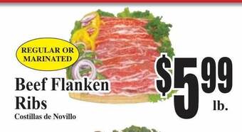 Baja Ranch Beef flanken ribs offer