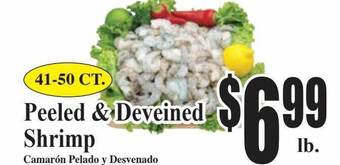 Baja Ranch Peeled & deveined shrimp offer